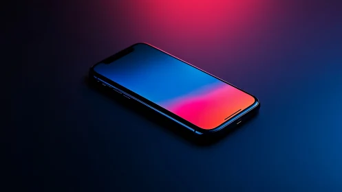 Glowing Gradient Phone Meets Neon Dreams.