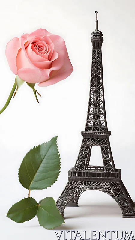 A Romantic Romance: Pink Rose Meets Parisian Dreams.
