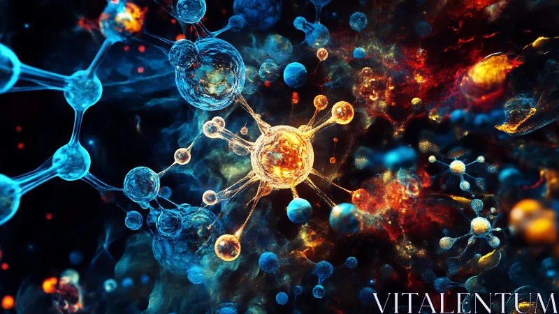 Stellar atoms dancing through a cosmic laboratory of color.