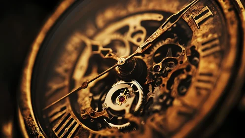 Golden clockwork heart quietly savoring each passing second.