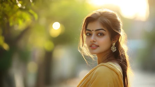 Golden-hour gaze turns a quiet lane into soft-lit cinema