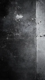 Monochrome concrete wall with erosion, surface cracking and noise gradients