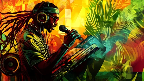 Neon jungle croons while a digital dub poet rides the beat