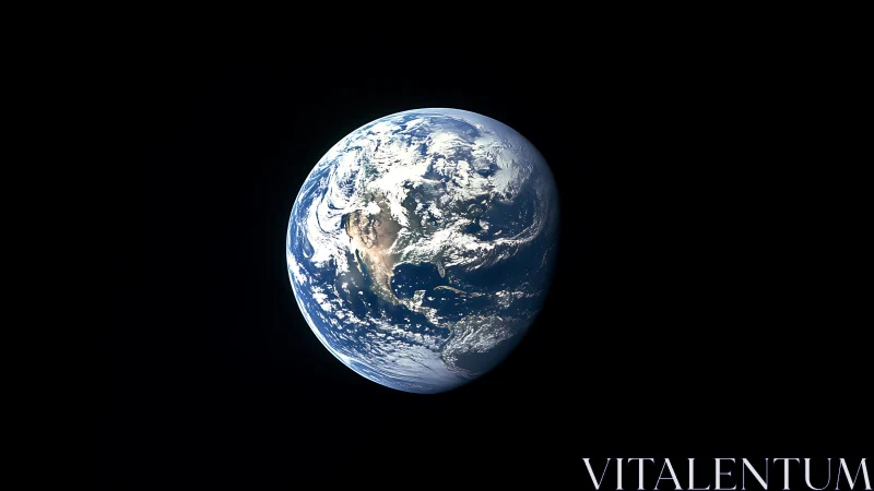 Our blue home drifting gently in the quiet of space.