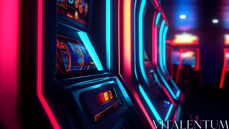 Neon slot canyons of chance glow in electric casino hush.