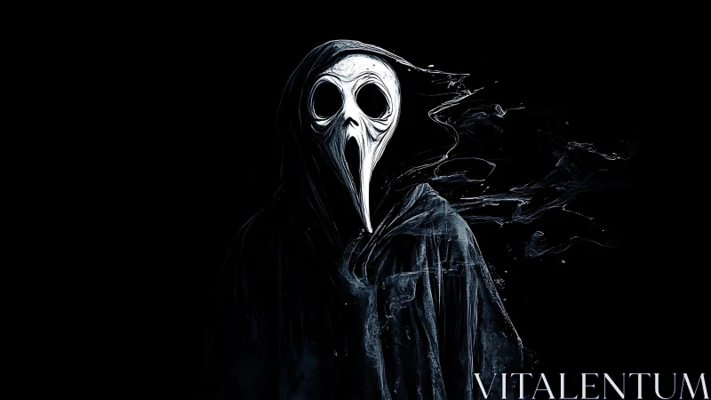 Midnight plague doctor drifts into the void and lingers