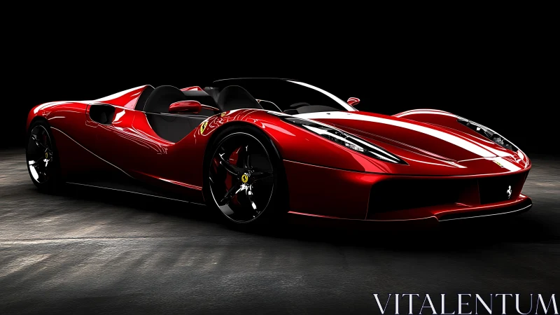 Crimson roadster prowls the spotlight like liquid lightning