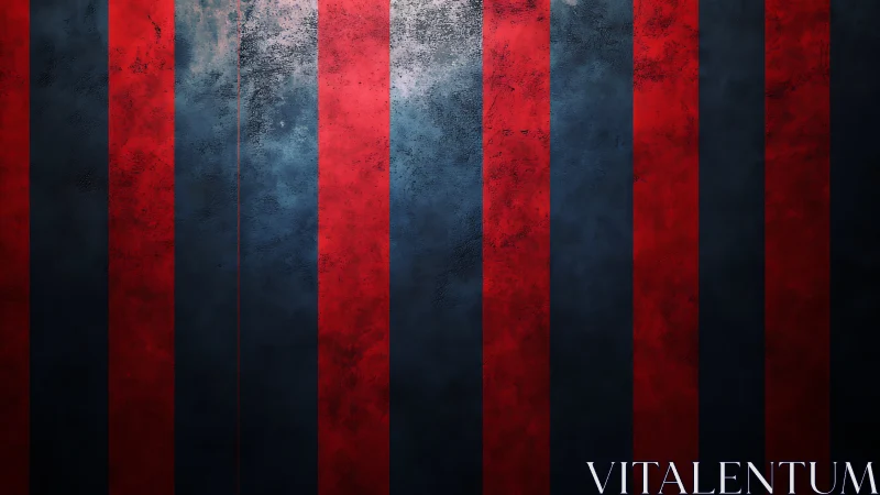 Grungy red and black stripes form a bold industrial backdrop