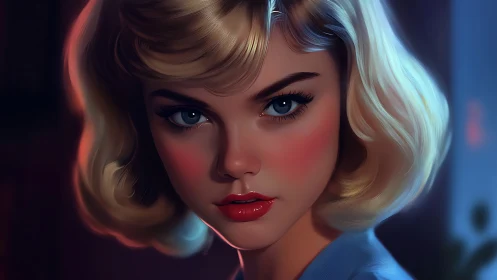 Cinematic close-up portrait uses soft rim lighting and glossy shaders