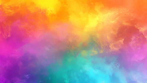 Digital painting gradient cloudscape with prismatic diffusion.