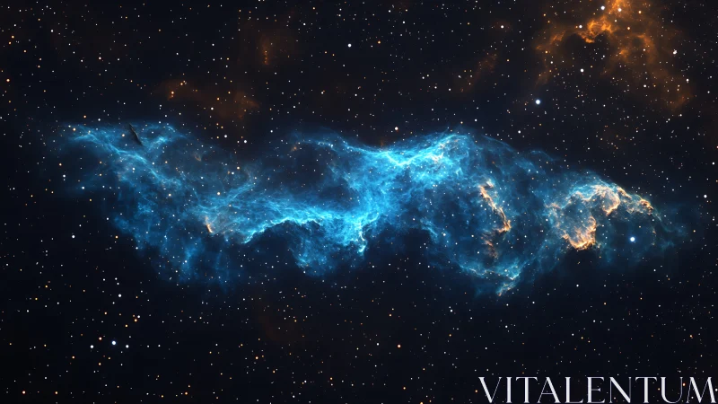 Cosmic river of blue starlight drifting through the night.