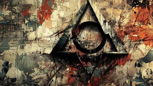 Weathered alchemy sigil carves order into splintered chaos