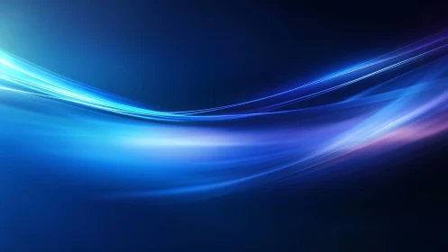 Dynamic Blue Light Waves Abstract Digital Background Design.