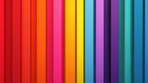 Vertical multicolor panels with uniform spacing and soft shading