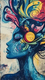 Chromatic aerosol portrait with turbulent neuro-spirals mapped.