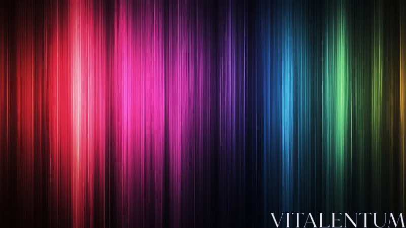 Vertical neon light streaks in multicolor gradient spectrum.