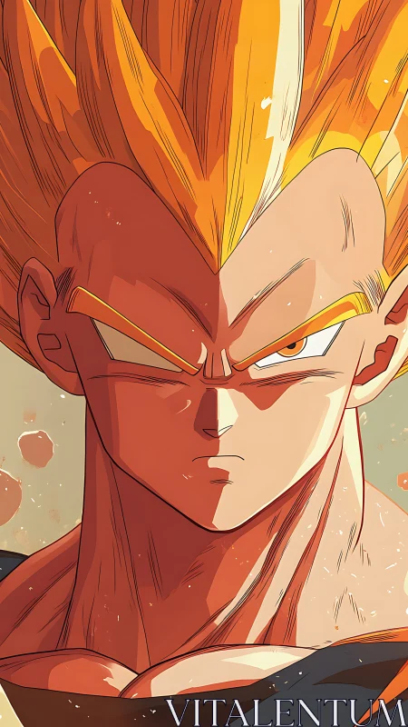 Anime close-up portrait in dynamic cel-shaded composition.