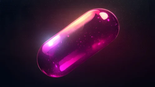 Glowstorm capsule drifting in neon cosmic hush.