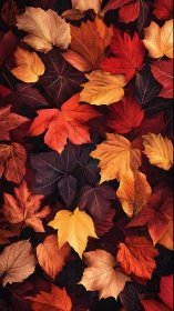 Crimson maple chorus rustling across a twilight forest floor.