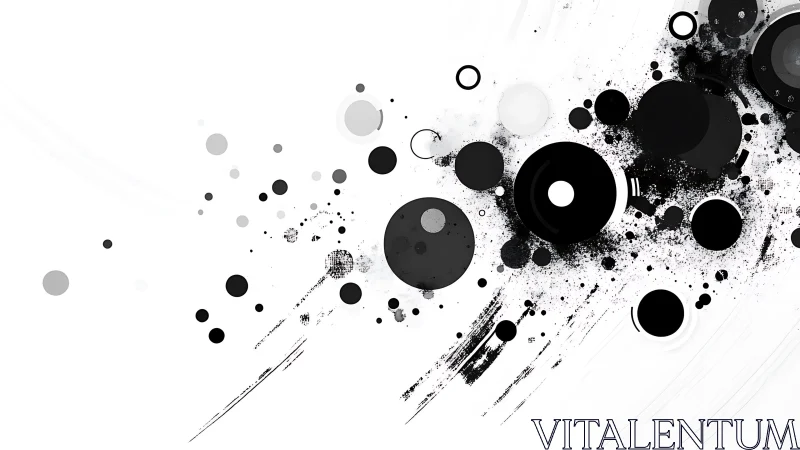 Monochrome orbits collide in a sweeping abstract ink storm.