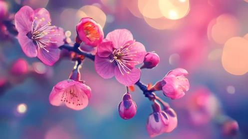 Spring Blossoms Dance Through Dreamlike Bokeh Haze