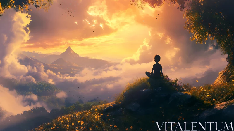 Child of dawn listening to mountains breathe in light.