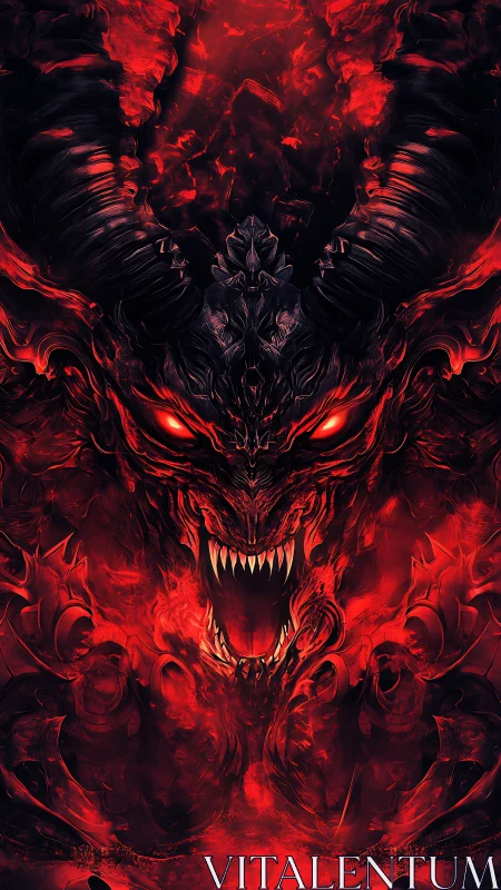 Infernal monarch bellows from a cathedral of living flame