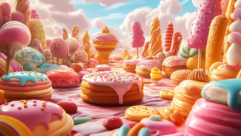 A Whimsical Candy Kingdom Bursting with Sweet Dreams