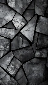 Layered cracked stone shards create a dark abstract mosaic.