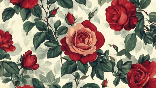 Classical Rose Garden: Botanical Illustration with Heritage Florals.