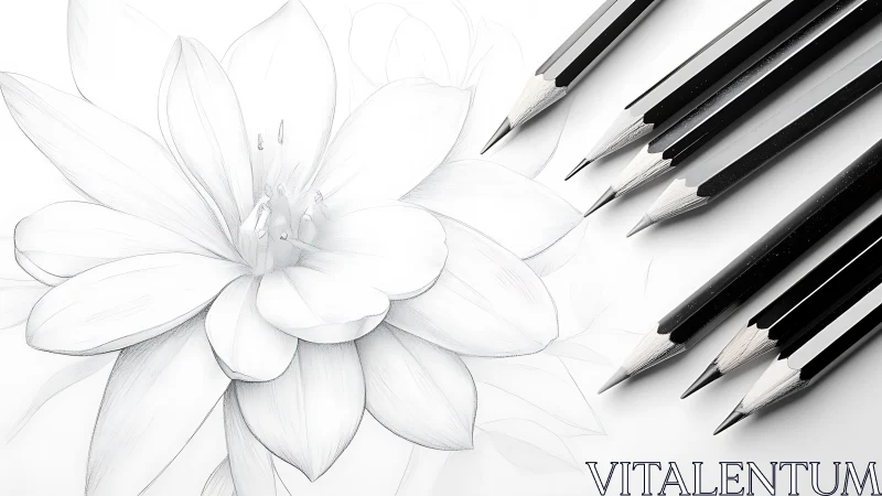 Pencil Sketched Blooms: The Art of Delicate Details.