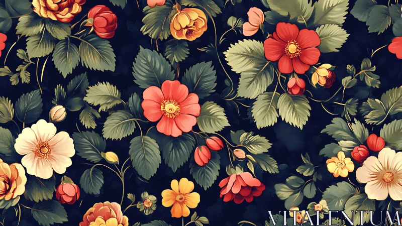 Garden Dreams on Midnight Velvet.