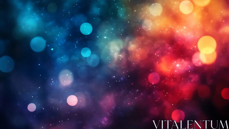 Multicolored bokeh pattern with blurred circular light shapes.