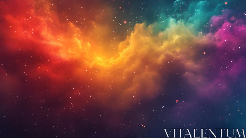 Digital nebula spectrum with radiant chromatic gradient field.