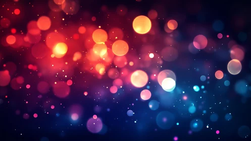 Vibrant abstract bokeh lights in colorful gradient digital art.