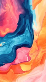Fluid abstract color currents merge in vivid gradients.
