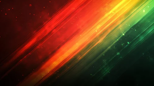 Vivid Abstract Diagonal Light Streaks in Red, Yellow, and Green.