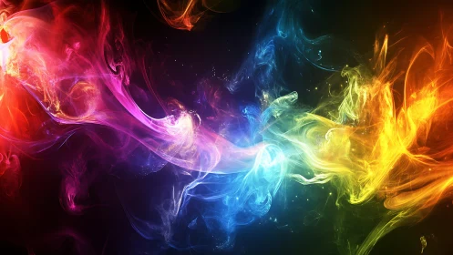 Chromatic Energy Vortex in Abstract Digital Flow Composition.