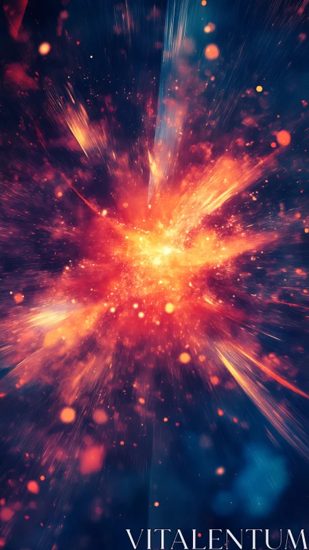 Streaks of fiery starlight burst warmly through deep space