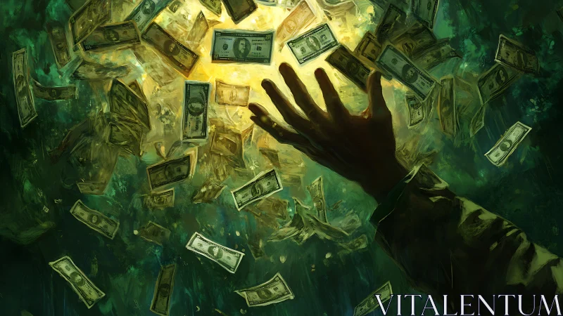 Reaching Into a Storm of Money and Flickering Green Light.