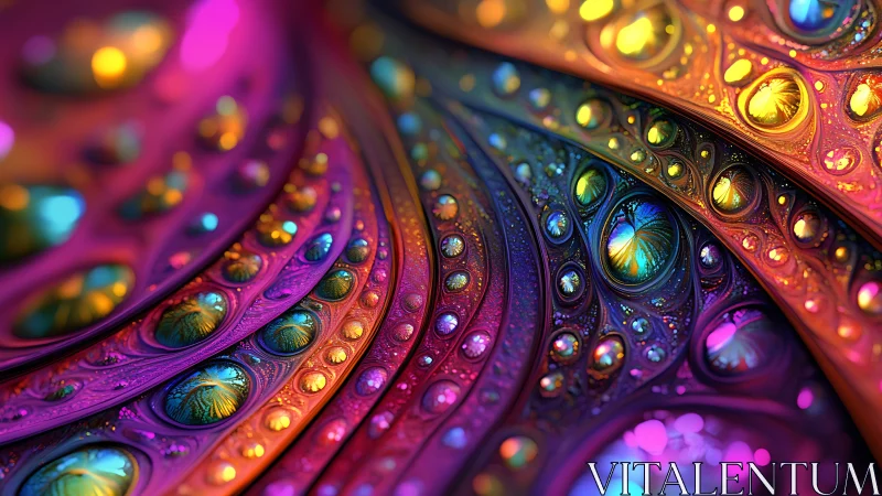 Iridescent fractal waves ripple with jeweled liquid light