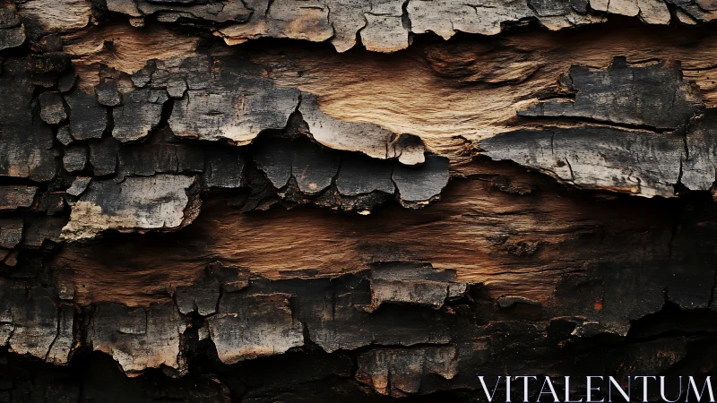 Weathered bark textures whisper quiet forest stories.