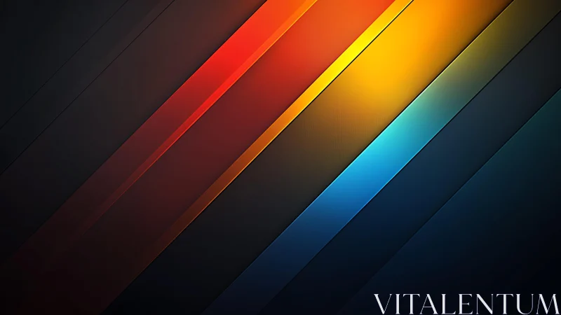 Vibrant Diagonal Lines Abstract Art with Gradient Colors.