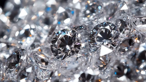 Glimmering diamonds gathered in a dazzling crystal drift.