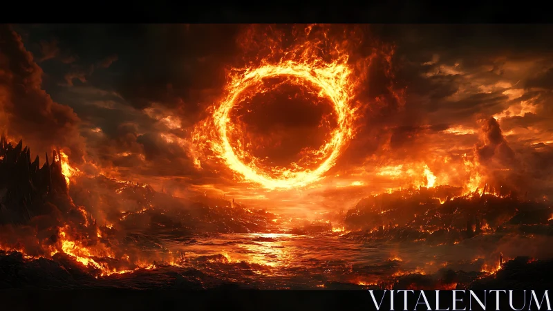 Apocalyptic Ring: Inferno dominates a burning landscape.