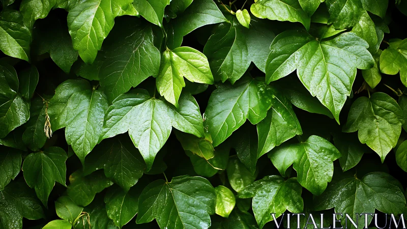 Glossy green ivy leaves form dense overlapping foliage