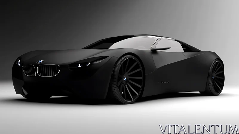 Midnight phantom coupe prowling a monochrome dream road.