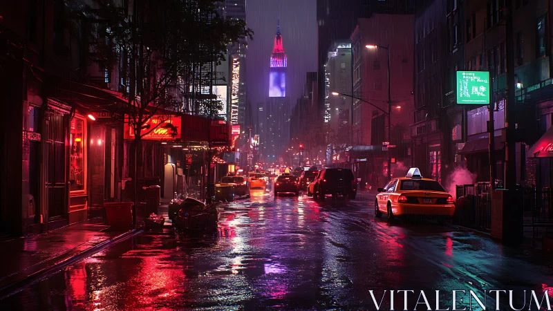 Neon rainstorm crowns a restless midnight taxi river.