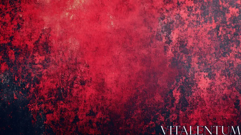 Granular red abstract texture reveals layered distressed surface
