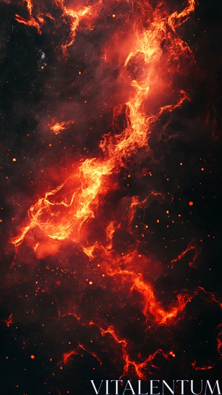 Cosmic Fire: Where Stellar Flames Dance Through Space.